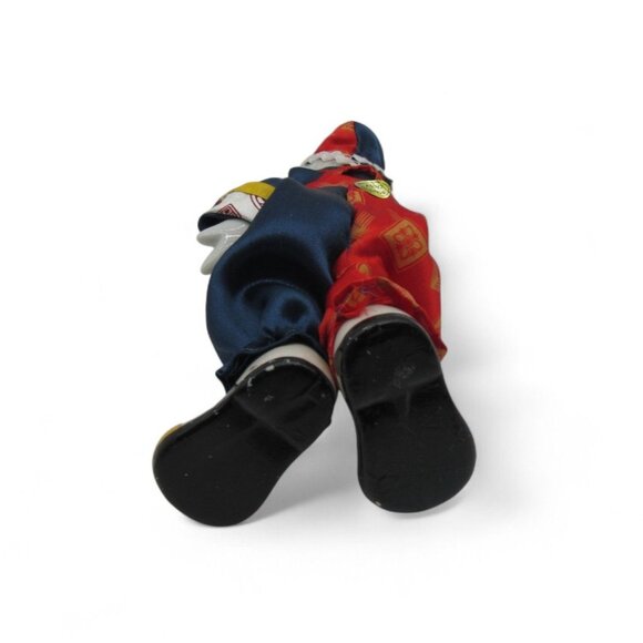Ceramic CLOWN Figurines Set Of 2 Red and Blue China Vintage - Picture 7 of 11